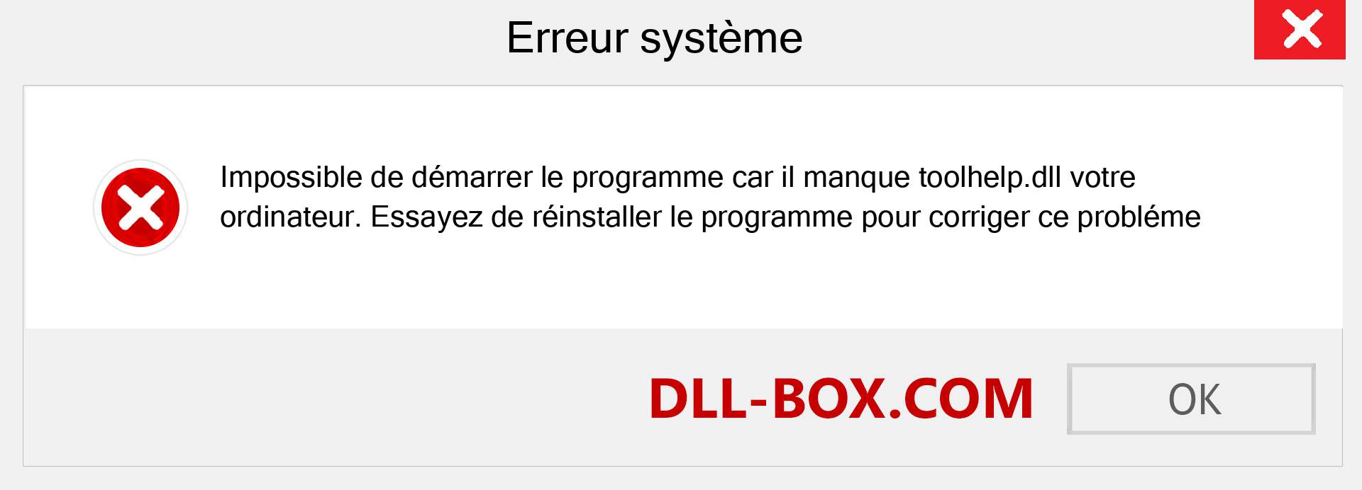 Le fichier toolhelp.dll est manquant ?. Télécharger pour Windows 7, 8, 10 - Correction de l'erreur manquante toolhelp dll sur Windows, photos, images